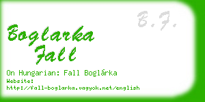 boglarka fall business card